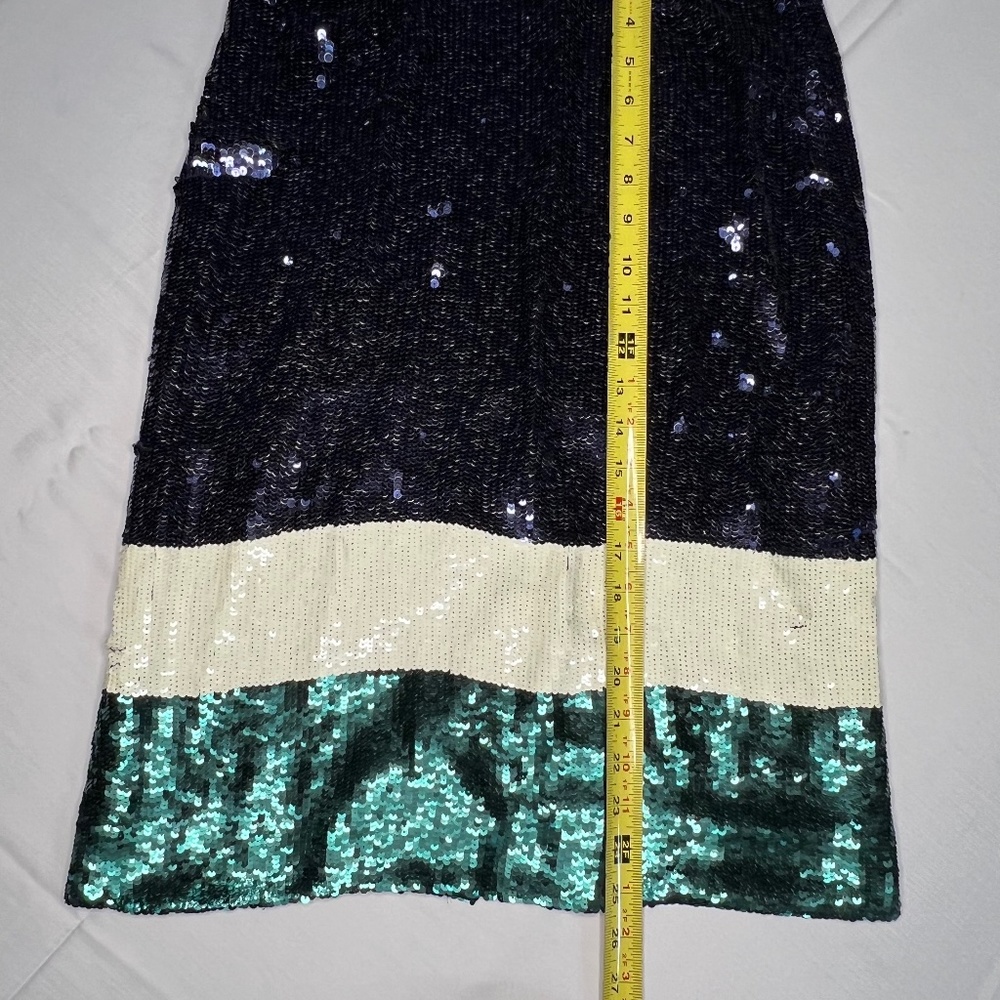 J.Crew Collection Sequin Color Block Skirt 0 - image 4
